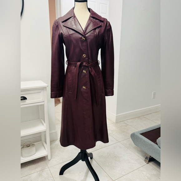 Jackets & Blazers - Women's  Leather Trench Coat